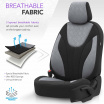 OTOM RUBY 1202 GRAU/SCHWARZ 3-REISSVERSCHLUSS Autositzbezug-Set