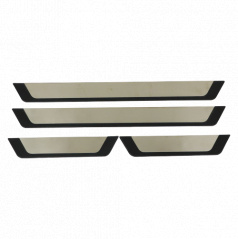 Innenverkleidungen der Einstiegsleisten aus Edelstahl mit Kunststoffrückseite und Klebestreifen für Škoda Superb I 2001-08