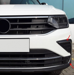 Edelstahlabdeckungen für Nebelscheinwerfer VW Tiguan II 2020+ Fcl.
