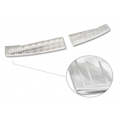 Edelstahlabdeckung - Schwellenschutz für die hintere Stoßstange Dacia Sandero III 2020+ Silber gebürstet