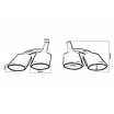 Endrohr 126x74mm Eingang 51mm Mercedes C63 AMG