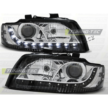 AUDI A4 (B6) 2000-04 FRONT CLEAR LIGHTS DAYLIGHT LED BLACK AUDI A4 (B6) 2000-04 FRONT CLEAR LIGHTS DAYLIGHT LED BLACK