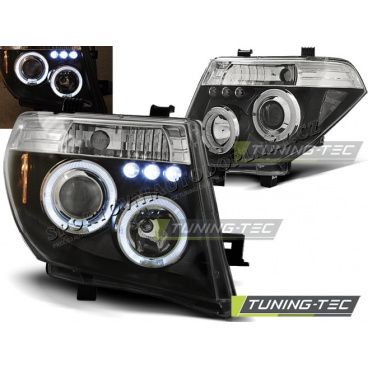 NISSAN NAVARA D40/PATHFINDER 2005+ FRONTKLARLEUCHTEN ANGEL EYES SCHWARZ NISSAN NAVARA D40/PATHFINDER 2005+ FRONTKLARLEUCHTEN ANGEL EYES SCHWARZ