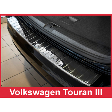 Edelstahlabdeckung - Schwellenschutz für die hintere Stoßstange Volkswagen Touran III 2015+