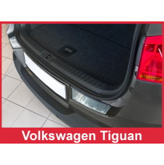 Edelstahlabdeckung - Schwellerschutz für die hintere Stoßstange Volkswagen Tiguan 2007-15
