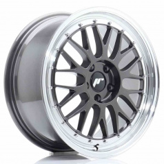 JR Wheels JR23 18x8 ET40 5x112 Hyper Gray mit poliertem Rand