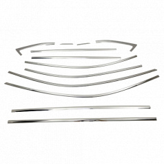 Edelstahl kompletter Satz Seitenfensterleisten 12 Stück Škoda Superb III 2015+ Limousine