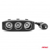 Zigarettenanzünder-Verteiler mit Ladegerät 2x USB-A EIN/AUS LED 12V 24V 100W 70cm AMIO-04363