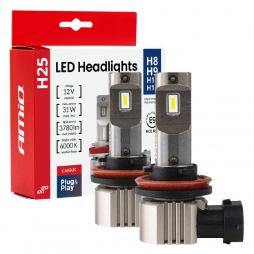 LED-Autolampen Serie H25 CANBUS H8 H9 H11 H16 12V 31W AMIO-04713