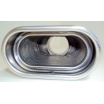 Sportauspuffblende aus Edelstahl oval mit Perforation I HJ-VS0061