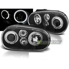 VW Golf 4 09.97-09.03 klare Frontleuchten Angel Eyes schwarz