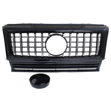 Grill Mercedes-Benz G W463 G63 Look Glänzend Schwarz