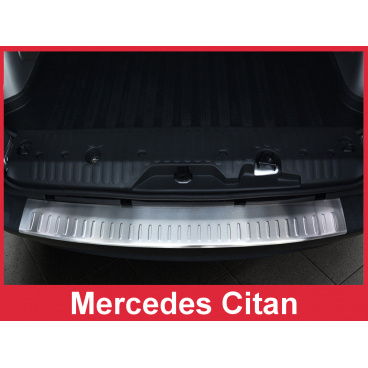 Edelstahlabdeckung zum Schutz der Schwelle der hinteren Stoßstange Mercedes Citan 2012+ Edelstahlabdeckung zum Schutz der Schwelle der hinteren Stoßstange Mercedes Citan 2012+