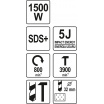 SDS+ 1500W Schlagbohrmaschine