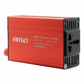 Spannungswandler AMiO 12V/220V 300W/600W 2xUSB PI03