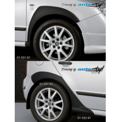 Škoda Fabia Kotflügelverlängerungen. - 6 Teile + 01 032.91 - Muster Nr.*