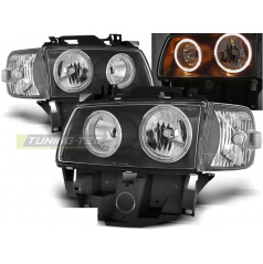 VW T4 08.96-03.03 BUS klare Frontleuchten Angel Eyes schwarz