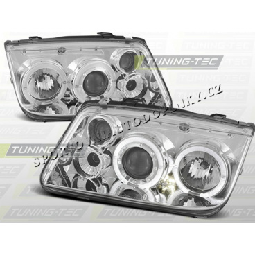 VW BORA 1998-05 FRONTKLARLEUCHTEN ANGEL EYES CHROM