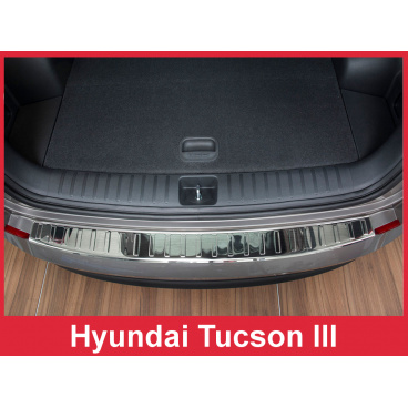 Edelstahlabdeckung - Schwellenschutz für die hintere Stoßstange Hyundai Tuscon 3 2015+