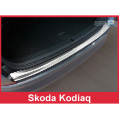 Edelstahlabdeckung - Schwellenschutz für die hintere Stoßstange Škoda Kodiaq 2016+ (nur RS- und Scout-Versionen)