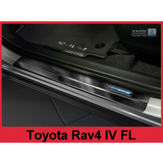 Schwarze Einstiegsleisten aus Edelstahl, 4 Stück, Toyota Rav 4 2016+