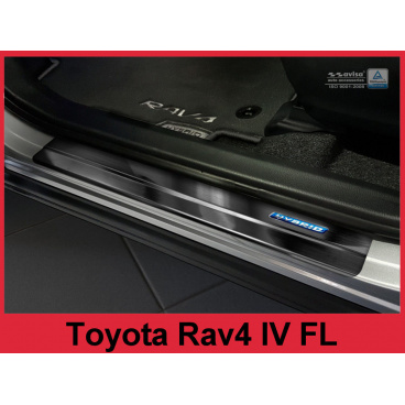 Schwarze Einstiegsleisten aus Edelstahl, 4 Stück, Toyota Rav 4 2016+