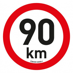 Geschwindigkeitsbegrenzungsaufkleber 90 km/h reflektierend (200 mm)