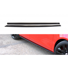Diffusoren unter den Seitenschwellern für Skoda Fabia RS Mk2, Maxton Design (glänzend schwarzer ABS-Kunststoff)