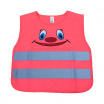 Warnweste Kinder rosa SMILE AMiO-03988