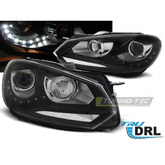 VW Golf 6 10.08–12 klare Frontleuchten, Tageslichtschwarz, TRU DRL