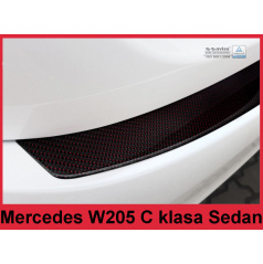 Carbon-Abdeckung - Schwellenschutz für die hintere Stoßstange Mercedes C W205 2014-16