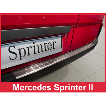 Edelstahlabdeckung zum Schutz der Schwelle der hinteren Stoßstange Mercedes Sprinter 2 2006+