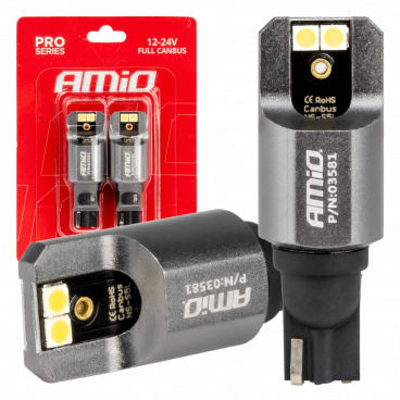 LED-Glühbirnen FULL CANBUS PRO T15 W16W 4x3030 SMD Weiß 12V/24V AMiO-03581