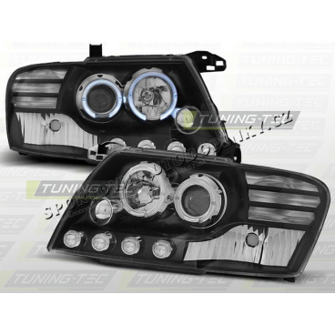 MITSUBISHI PAJERO V60 2001-06 FRONT CLEAR LIGHTS ANGEL EYES BLACK MITSUBISHI PAJERO V60 2001-06 FRONT CLEAR LIGHTS ANGEL EYES BLACK