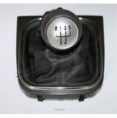 Kompletter Schalthebel VW Golf V 5 st. inklusive Chromrahmen und Aluminiumplakette