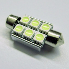 Glühbirne 6 LED SMD Sulfit 42 mm weiß 12V CAN-BUS - 1 Stk