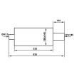Endschalldämpfer 81x145mm Eingang 63,5mm
