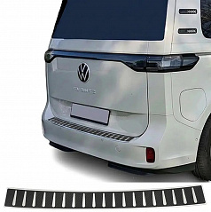 Edelstahlabdeckung + Carbonfolie für die obere Kante der hinteren Stoßstange VW ID. Buzz 2022+