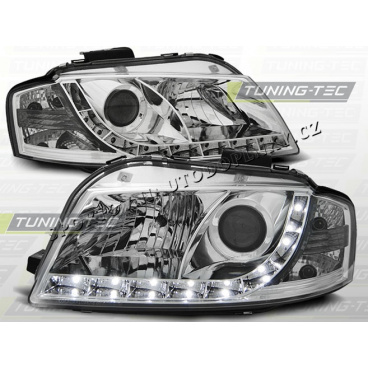 AUDI A3 (8P) 2003–08 KLARES FRONTLICHT, TAGESLICHT, LED, CHROM