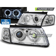 VW Passat B5 3B 11.1996-08.2000 klare Angel Eyes CCFL-Chromscheinwerfer vorn
