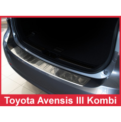 Edelstahlabdeckung - Schwellenschutz für die hintere Stoßstange Toyota Avensis III Mk Kombi 2009-15