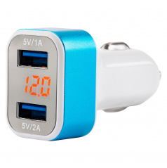 Autoladegerät 2xUSB + Batteriespannungsprüfer
