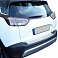 Polierte Edelstahl-Abdeckung der oberen Kante der hinteren Stoßstange Opel Crossland 2017-21, Crosslad X 2021+