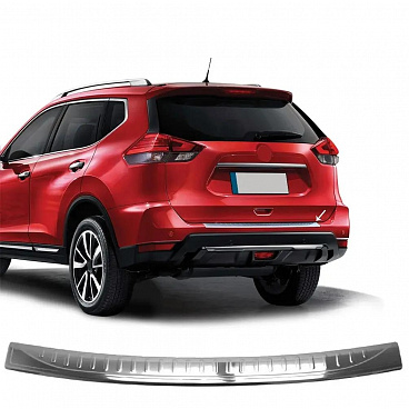 Polierte Edelstahl-Abdeckung der oberen Kante der hinteren Stoßstange Nissan X-Trail T32 2013 - 2021