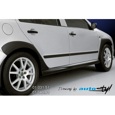 Skoda Fabia Einstiegsleistenverlängerungen - schwarzes Muster* Skoda Fabia Einstiegsleistenverlängerungen - schwarzes Muster*