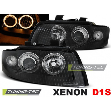 AUDI A4 10.2000-10.2004 ANGEL EYES BLACK D1S FRONT KLARE LICHTER