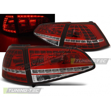 VW Golf 7 2013- Rückleuchten rot weiß LED GTI Look VW Golf 7 2013- Rückleuchten rot weiß LED GTI Look