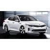 Edelstahlabdeckung - schwarzer Schwellenschutz für die hintere Stoßstange Kia Optima IV Limousine 2016+