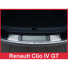 Edelstahlabdeckung - Schwellenschutz für die hintere Stoßstange Renault Clio IV Grand Tour 2013-16