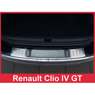 Edelstahlabdeckung - Schwellenschutz für die hintere Stoßstange Renault Clio IV Grand Tour 2013-16